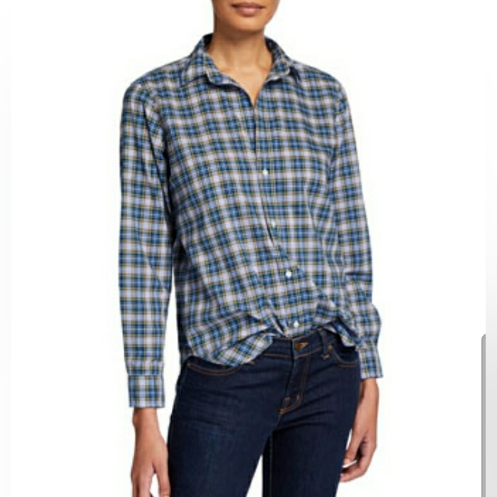 New Frank & Eileen Plaid Print Button-Up Shirt Joedy